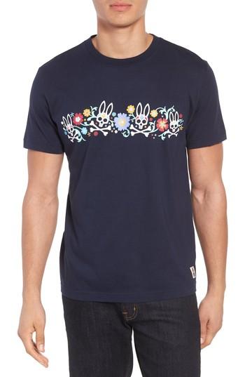 Men's Psycho Bunny Print T-shirt (xs) - Blue