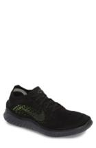 Men's Nike Free Rn Flyknit 2018 Running Shoe .5 M - Black