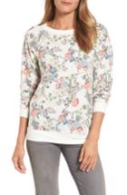 Women's Caslon Floral Print Sweatshirt - Ivory