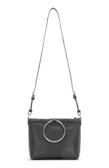 Kara Pebbled Leather Ring Crossbody Bag -