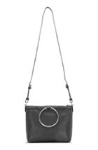 Kara Pebbled Leather Ring Crossbody Bag -