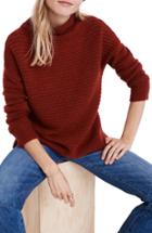 Women's Madewell Belmont Mock Neck Sweater, Size - Red