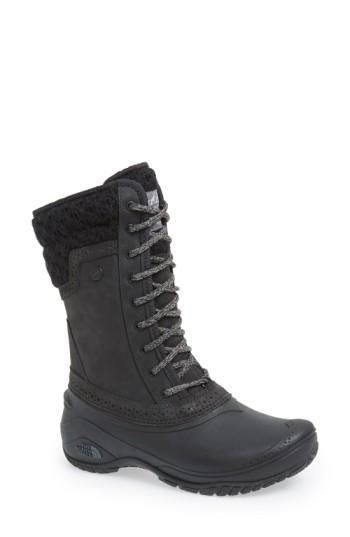 Women's The North Face Shellista Waterproof Insulated Snow Boot .5 M - Black