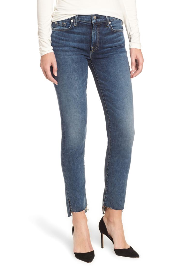 Women's 7 For All Mankind B(air) Roxanne Step Hem Ankle Slim Jeans - Blue