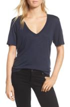 Women's Splendid Slub V-neck Tee - Blue