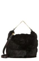 Louise Et Cie Tysse Genuine Rabbit Fur Bracelet Bag - Black