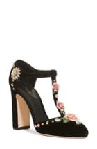 Women's Dolce & Gabbana T-strap Rose Pump .5us / 37eu - Black