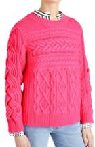 Women's Burberry Tolman Aran Knit Sweater - Pink