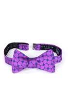 Men's Ted Baker London Spots Dot Silk Bow Tie, Size - Purple