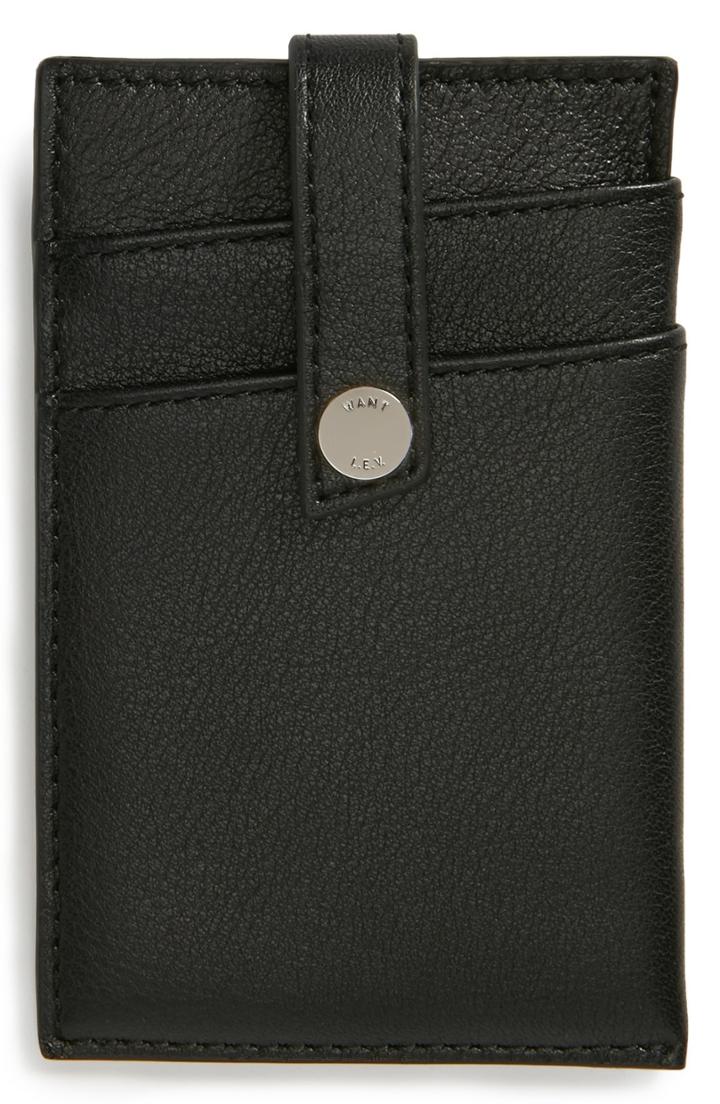Men's Want Les Essentiels Kennedy Money Clip Wallet - Black