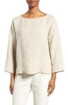 Women's Eileen Fisher Organic Handkerchief Linen Top - White