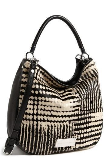 Marc By Marc Jacobs 'too Hot To Handle' Blurred Dot Calf Hair Hobo,
