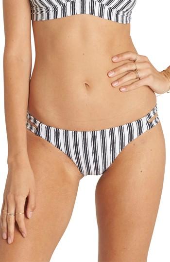 Women's Billabong Get In Line Lowrider Bikini Bottoms - Black