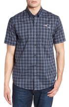 Men's Cutter & Buck New England Patriots - Fremont Regular Fit Check Sport Shirt - Blue