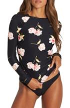 Women's Billabong Floral Dawn Rashguard - Black