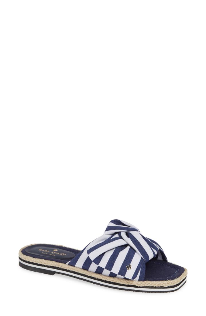 Women's Kate Spade New York Caliana Stripe Slide Sandal M - Blue