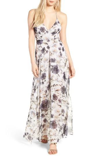 Women's Astr The Label Surplice Maxi Dress - Grey