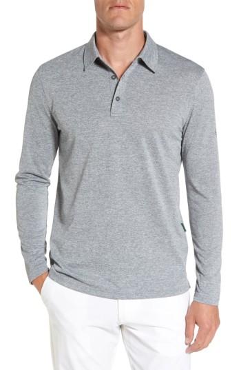 Men's Ag Hamden Long Sleeve Polo, Size - Grey