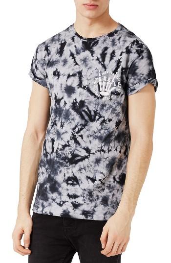 Men's Topman Ruthless Graphic Tie Dye T-shirt