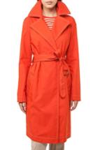 Women's Akris Punto Contrast Stitch Trench Coat - Orange