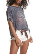 Women's Free People Graphic Tee, Size - Black