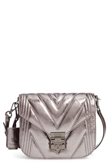 Mcm Patricia Quilted Metallic Leather Saddle Bag - Metallic