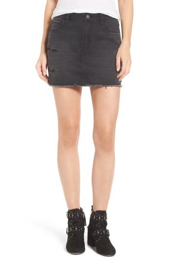 Women's Evidnt Destroyed Denim Miniskirt