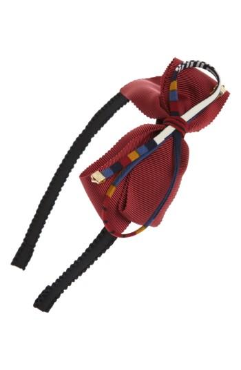 Cara Multi Bow Headband, Size - Burgundy