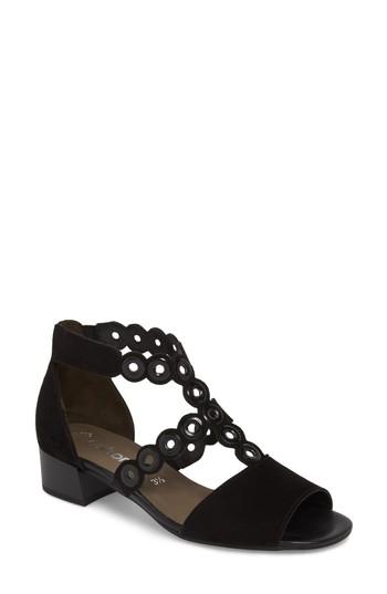 Women's Gabor T-strap Sandal M - Black