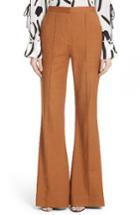 Women's Diane Von Furstenberg Pleat Front Flare Leg Pants - Orange