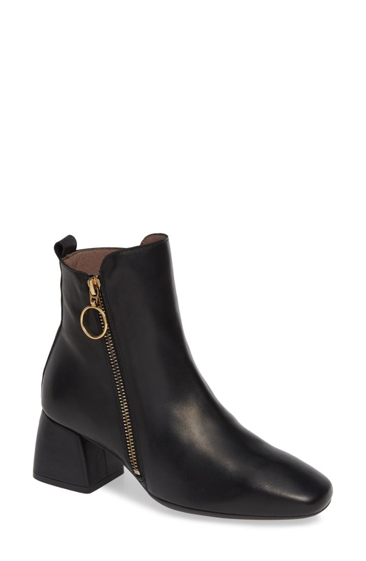 Women's Wonders Block Heel Bootie .5-7us / 37eu - Black
