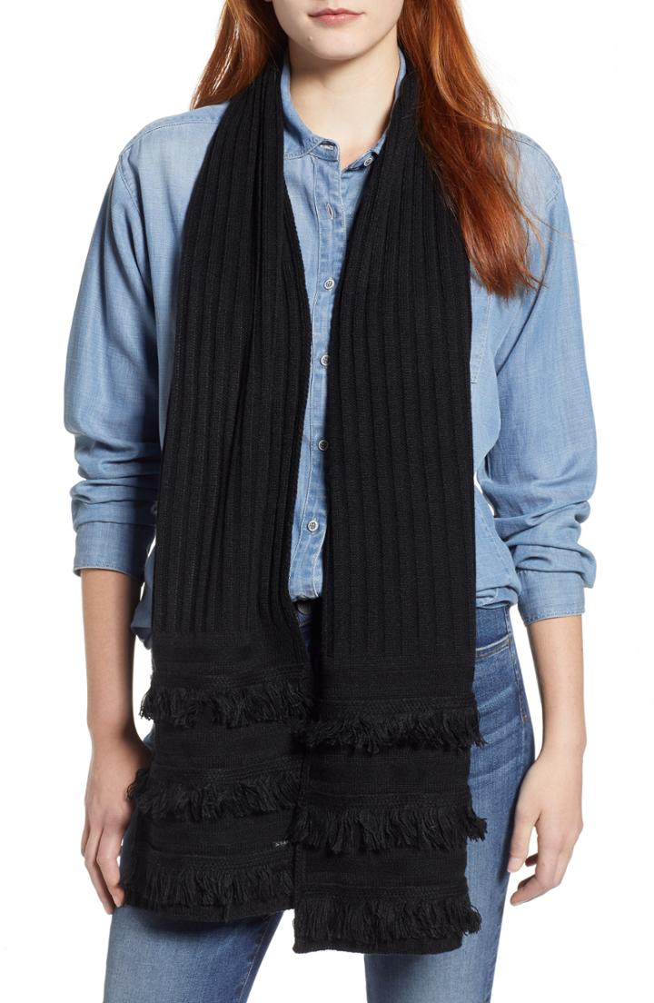 Women's Michael Michael Kors Rib Fringe Muffler