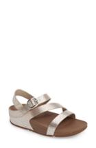 Women's Fitflop The Skinny(tm) Z-strap Sandal M - Metallic