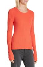 Women's Rebecca Taylor Rib Knit Scoop Neck Sweater - Red