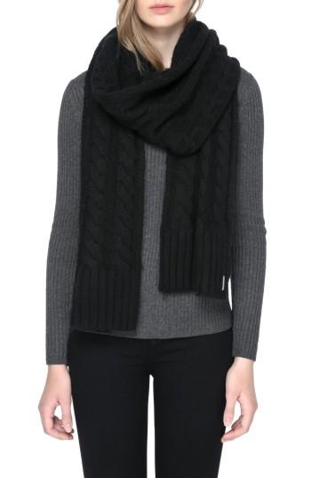 Women's Soia & Kyo Cable Knit Scarf, Size - Black