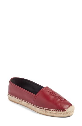 Women's Saint Laurent Logo Espadrille .5us / 39.5eu - Burgundy