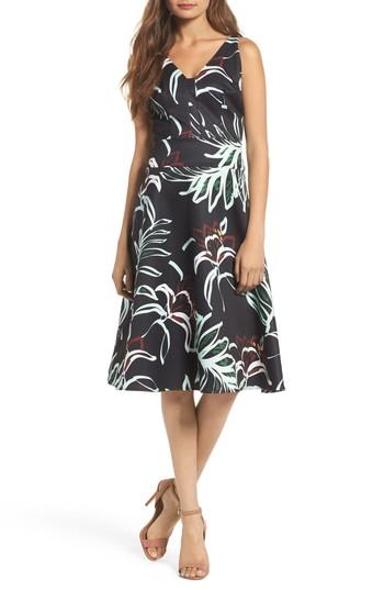 Women's Cooper St Rainforest Fit & Flare Dress - Black