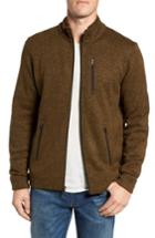 Men's Tailor Vintage Sweater Knit Fleece Zip Front Jacket - Green
