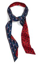 Women's Tory Burch Deco Dot Silk Necktie, Size - Blue