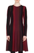 Women's Akris Punto Stripe Wool Dress - Burgundy