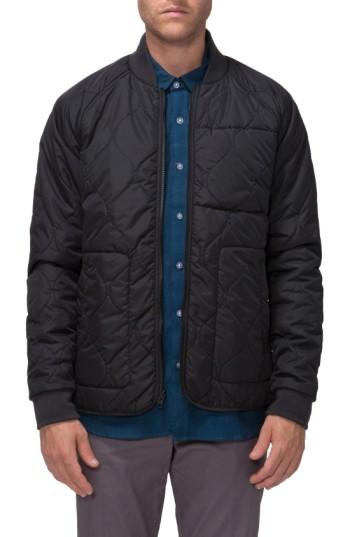 Men's Tavik Fullton Zip-in Compatible Quilted Bomber Jacket, Size - Black