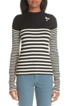 Women's Tu Es Mon Tresor Stripe Sweater Us / 38 Fr - Black