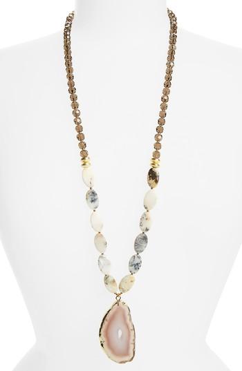 Women's Love's Affect Hayden Semiprecious Stone Pendant Necklace