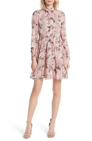 Women's Kate Spade New York Botanical Chiffon Mini Dress - Pink