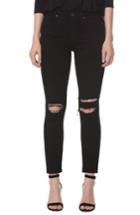 Women's Paige Transcend - Hoxton Skinny Ankle Jeans - Black