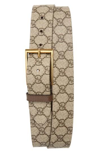 Men's Gucci Supreme Canvas Belt 5 Eu - Beige
