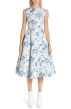 Women's Adam Lippes Floral Jacquard Fluted Dress - Ivory