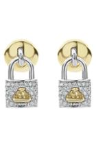 Women's Lagos Beloved Diamond Pave Lock Earrings