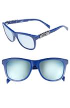 Women's Moschino Basic 53mm Polarized Sunglasses - Blue