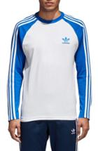 Men's Adidas Originals 3-stripes Long Sleeve T-shirt - Blue